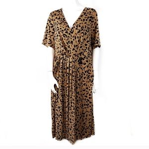 ASOS Curve Leopard Faux Wrap Dress